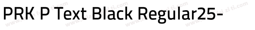 PRK P Text Black Regular25字体转换